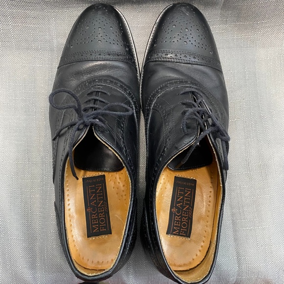 Mercanti Fiorentini oxford  7010 ShoesBlack  Leather Men Sz  9.5 MADE IN ITALY main image 9